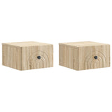 Wall-Mounted Bedside Cabinet 2 pcs Sonoma Oak 33 x 34.5 x 20 cm 898090