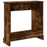 Fireplace Surround Smoked Oak 90x30x90 cm Engineered Wood 854593