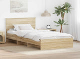 Bed Frame with Headboard Sonoma Oak 80 x 200 cm Engineered Wood 3408902