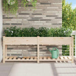 Garden Planter Beige 203 x 53 x 76.5 cm Solid fir wood 42006569