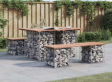 Garden Table Gabion Design 100x70x72 cm Solid Wood Douglas 834366