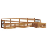 Outdoor Sofa Set 5 pcs Natural Solid Acacia Wood 3373309