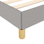 ZNTS Bed Frame without Mattress Light Grey 90x190 cm Single Single Fabric 349863