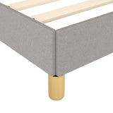 ZNTS Bed Frame without Mattress Light Grey 90x190 cm Single Single Fabric 349863