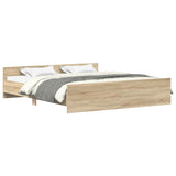 Bed Frame without Mattress Sonoma Oak 160x200 cm 3203763