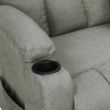 Recliner Chair Light Grey Fabric 339082