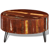 Coffee Table Solid Reclaimed Wood Round 241626