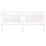 Bed Headboard White 205.5x4x100 cm Solid Pine Wood 817961