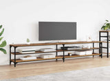 TV Cabinet Old Wood 200 x 30 x 50 cm Engineered Wood and Iron 881291