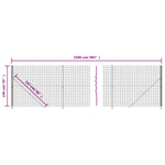 Wire Mesh Fence with Flange Green 1.4x25 m 154187