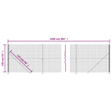 Wire Mesh Fence with Flange Green 1.4x25 m 154187