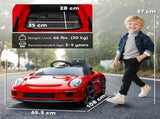 Kids Electric Car, 12V Licensed RUF GT Ride on Car with Suspension, Remote Control, Music, for 3-5 T3398P422386