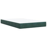 Box Spring Bed with Mattress Dark Green 120x190 cm Small Double Velvet 3290855