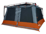 Camping Tent Set 2 pcs Grey and Orange Taffeta and Fabric 3337180