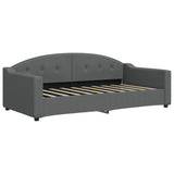 Daybed with Trundle and Mattresses Dark Grey 90x190 cm Fabric 3197602