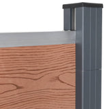 Fence Panel Set Brown 526x186 cm WPC 3211828