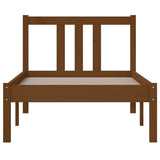 Bed Frame without Mattress Honey Brown Solid Wood 75x190 cm Small Single 814847