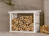 Firewood Rack White 108x64.5x109 cm Solid Wood Pine 822428