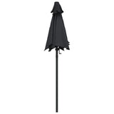 Garden Parasol Black and dark grey Aluminium, Polyester Medium 47210