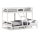 Bunk Bed without Mattress 80x200/140x200 cm White Solid Wood 3207166