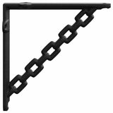 Wall Shelf Brackets 12 pcs Black 14.5 x 14.5 x 3 cm Steel 42038926