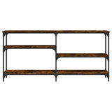 Console Table Smoked Oak 160x29x75 cm Engineered Wood 834087