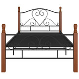 Bed Frame without Mattress Black Metal 90x200 cm 324932