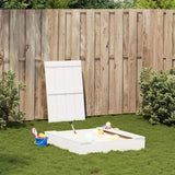 Sandpit with Cover White 111x111x19.5 cm Solid Wood Pine 832607
