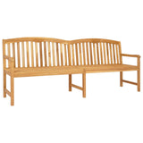 Handcarved Rose Bench Natural 228 x 60 x 90 cm Solid Teak Wood 42030016