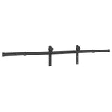 Sliding Door Hardware Kit 183 cm Steel Black 4009712