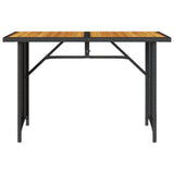 2 Piece Garden Dining Set with Cushions Black Poly Rattan 366336