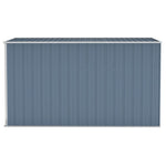 Wall-mounted Garden Shed Grey 118x288x178 cm Galvanised Steel 316226