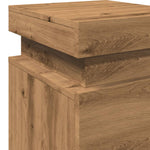 ZNTS Bedside Cabinets with LED 2 pcs Artisian Oak 35x39x55 cm Engineered Wood 857657