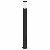 Bollard Light with Sensor&Outlet 110 cm Black IP44 4006093