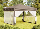 Folding Party Tent with Sidewalls Taupe 2x2 m 93512