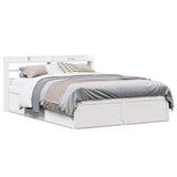 Bed Frame with Headboard White 160x200 cm Solid Wood Pine 3307078