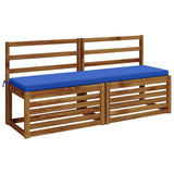 2-Piece Bench Cushions SOEST 2 pcs 100% Polyester Royal Blue 949055