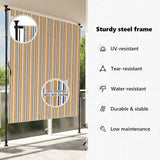 Outdoor Roller Blind Yellow and White 200x270 cm Fabric&Steel 368775
