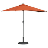 Garden Parasol Terracotta 294 x 150 x 223 cm 42003264