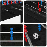 Foosball Table Black Oak 125 x 60.5 x 80 cm Engineered Wood 858885