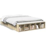 Bed Frame without Mattress Sonoma Oak 150x200 cm King Size 3280561
