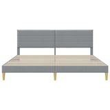 Bed Frame with Headboard Light Grey 180 x 200 cm Fabric 42027615