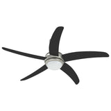 Ceiling Fan with Light and Remote Control 130 cm Black 42035658