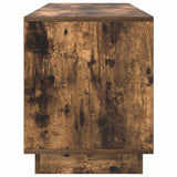 TV Cabinet with LED Lights Smoked Oak 160.5x41x50 cm 3328430