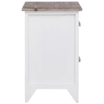 Nightstand 2 pcs with 2 Drawers Brown and White 242042
