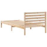 Bed Frame with Headboard Brown 80 x 220 cm Solid Pine Wood 872323