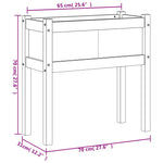 ZNTS Garden Planter with Legs 70x31x70 cm Solid Wood Douglas 837560