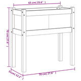 ZNTS Garden Planter with Legs 70x31x70 cm Solid Wood Douglas 837560