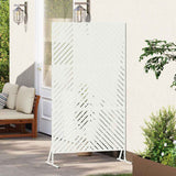 Privacy Screen White 100 x 50 x 180 cm Steel 868543