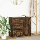 Sideboard with Drawer Smoked Oak 71x35x65 cm Engineered Wood 861575